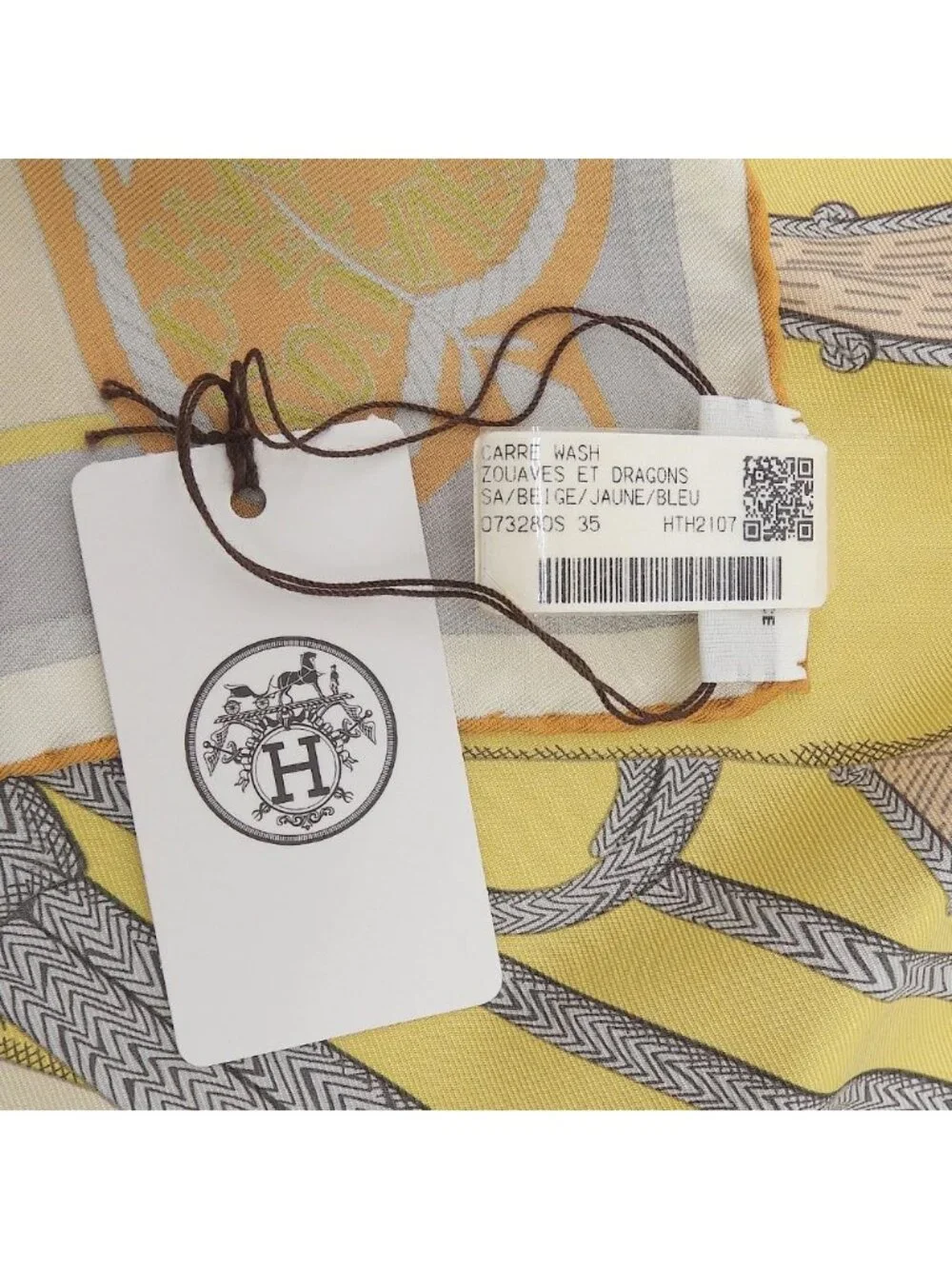 Hermes Carre Wash Zouave Et Dragons Scarf Silk